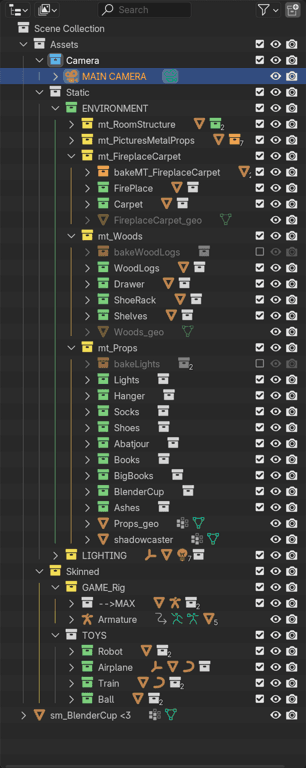 Blender Outliner