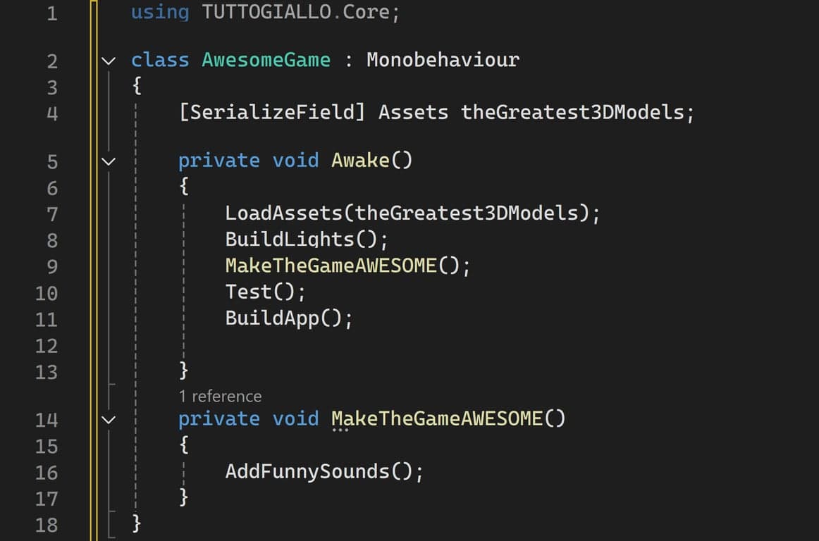 Game development code